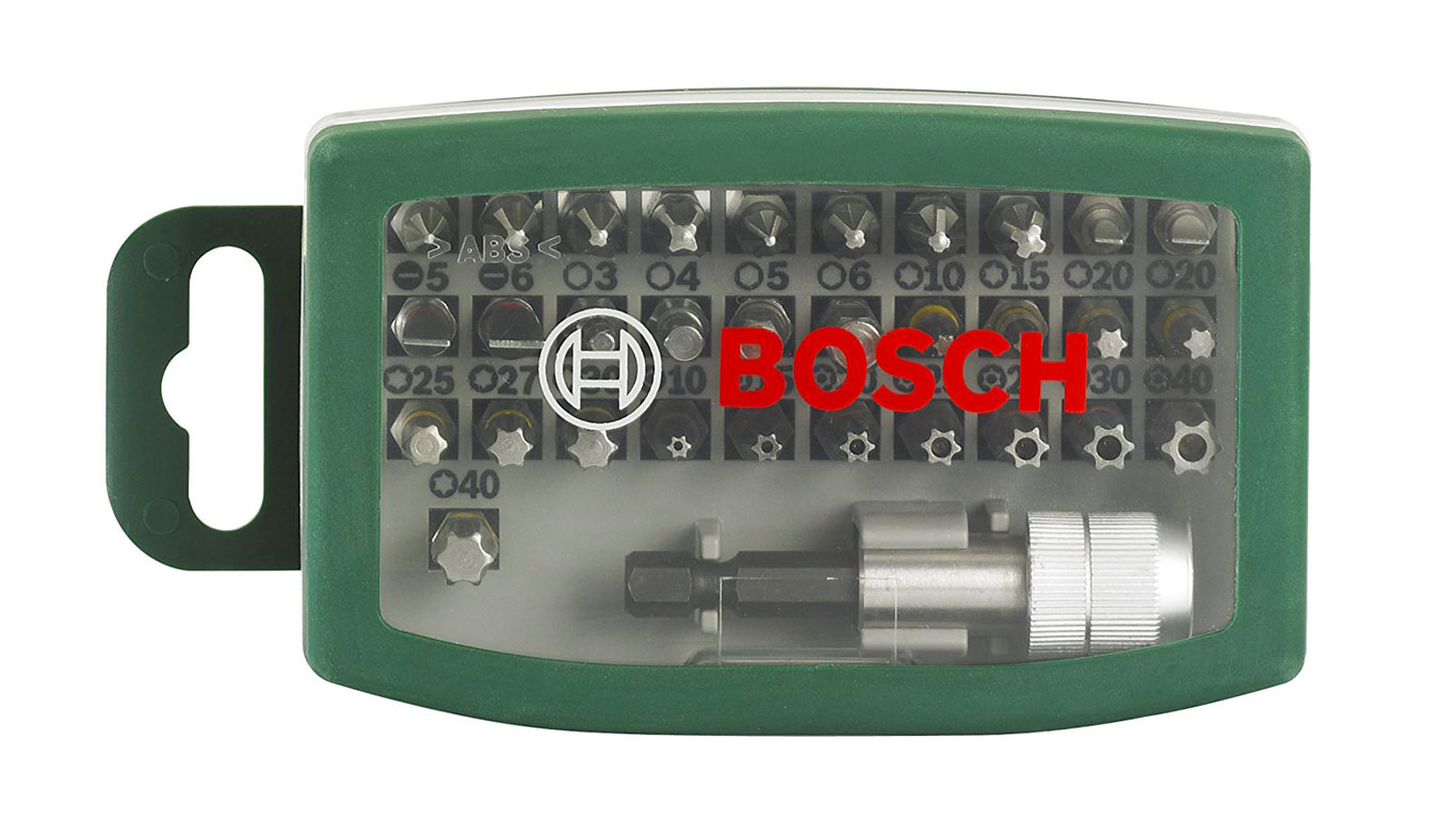 Bosch Boîtier d'embouts de vissage courts avec code couleur 31 pièces et 1 porte-embout 2607017063 Bosch Boîtier d'embouts de vissage courts avec code couleur 31 pièces et 1 porte-embout 2607017063