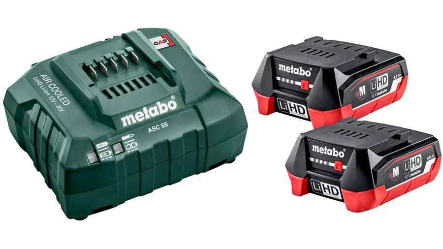 Pack 2 batteries 12V 4Ah LIHD et un chargeur ASC 55 Metabo Pack 2 batteries 12V 4Ah LIHD et un chargeur ASC 55 Metabo