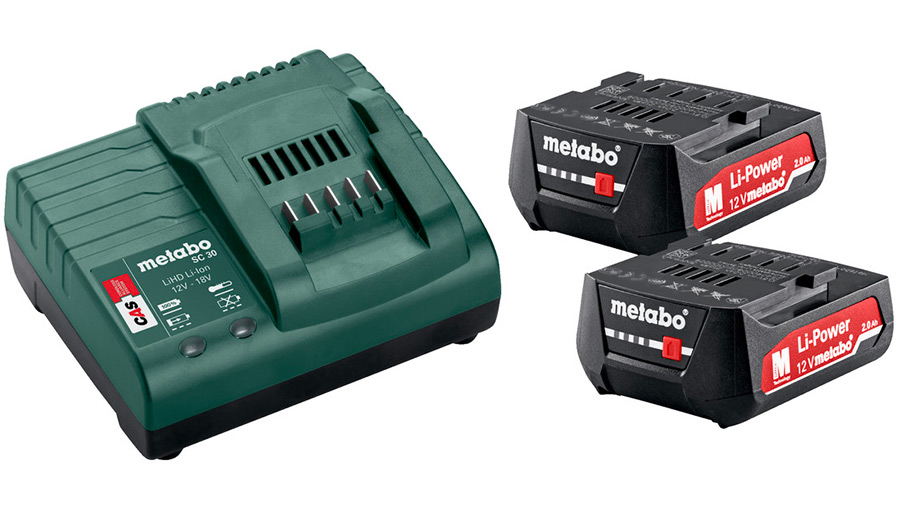 Pack 2 batteries 12V 2Ah et un chargeur SC 30 Metabo Pack 2 batteries 12V 2Ah et un chargeur SC 30 Metabo