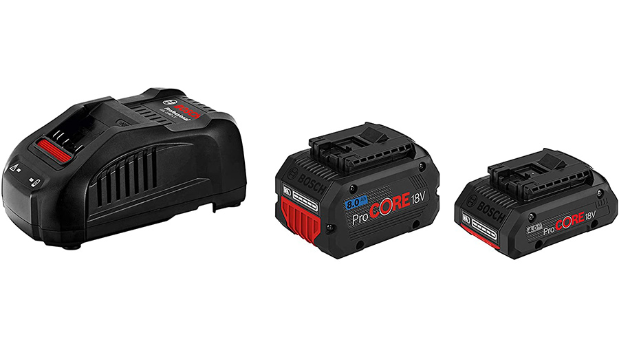 Pack chargeur et batteries ProCORE18V 4,0 Ah + ProCORE18V 8,0 A + GAL 1880 CV Bosch Professional Pack chargeur et batteries ProCORE18V 4,0 Ah + ProCORE18V 8,0 A + GAL 1880 CV Bosch Professional