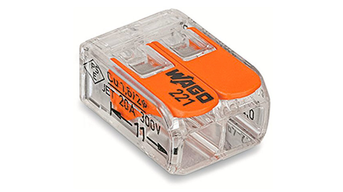 Wago - 100 Bornes de Connexion automatique 221 2 entrées Wago - 100 Bornes de Connexion automatique 221 2 entrées