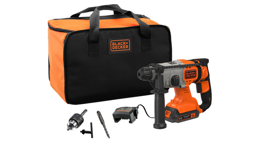 marteau perforateur SDS+ Sans fil 18 V BCD900D1S-QW BLACK+DECKER marteau perforateur SDS+ Sans fil 18 V BCD900D1S-QW BLACK+DECKER