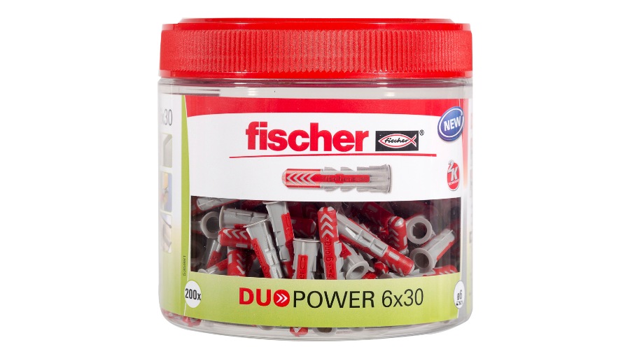 Cheville bi-matière FISCHER DUOPOWER 6x30 mm Round box Cheville bi-matière FISCHER DUOPOWER 6x30 mm Round box
