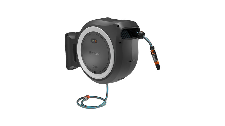 dévidoir automatique mural sur batterie PowerRoll XL 35/18V P4A 18642-55 blanc Gardena sans batterie ni chargeur dévidoir automatique mural sur batterie PowerRoll XL 35/18V P4A 18642-55 blanc Gardena sans batterie ni chargeur