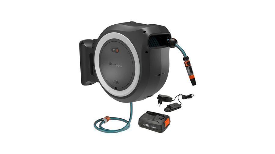 dévidoir automatique mural sur batterie PowerRoll XXL 40/18V P4A 18647-20 blanc Gardena dévidoir automatique mural sur batterie PowerRoll XXL 40/18V P4A 18647-20 blanc Gardena