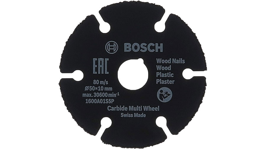 Disque à tronçonner carbide Multi matériaux, Ø 50 mm, accessoires EasyCut&Grind 1600A01S5X Bosch Disque à tronçonner carbide Multi matériaux, Ø 50 mm, accessoires EasyCut&Grind 1600A01S5X Bosch
