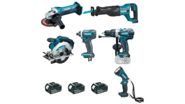 Ensemble de 6 machines Makita DLX6045M