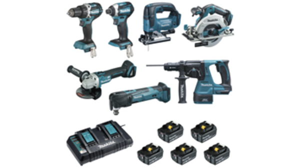 Ensemble de 7 machines Makita DLX7014PTJ