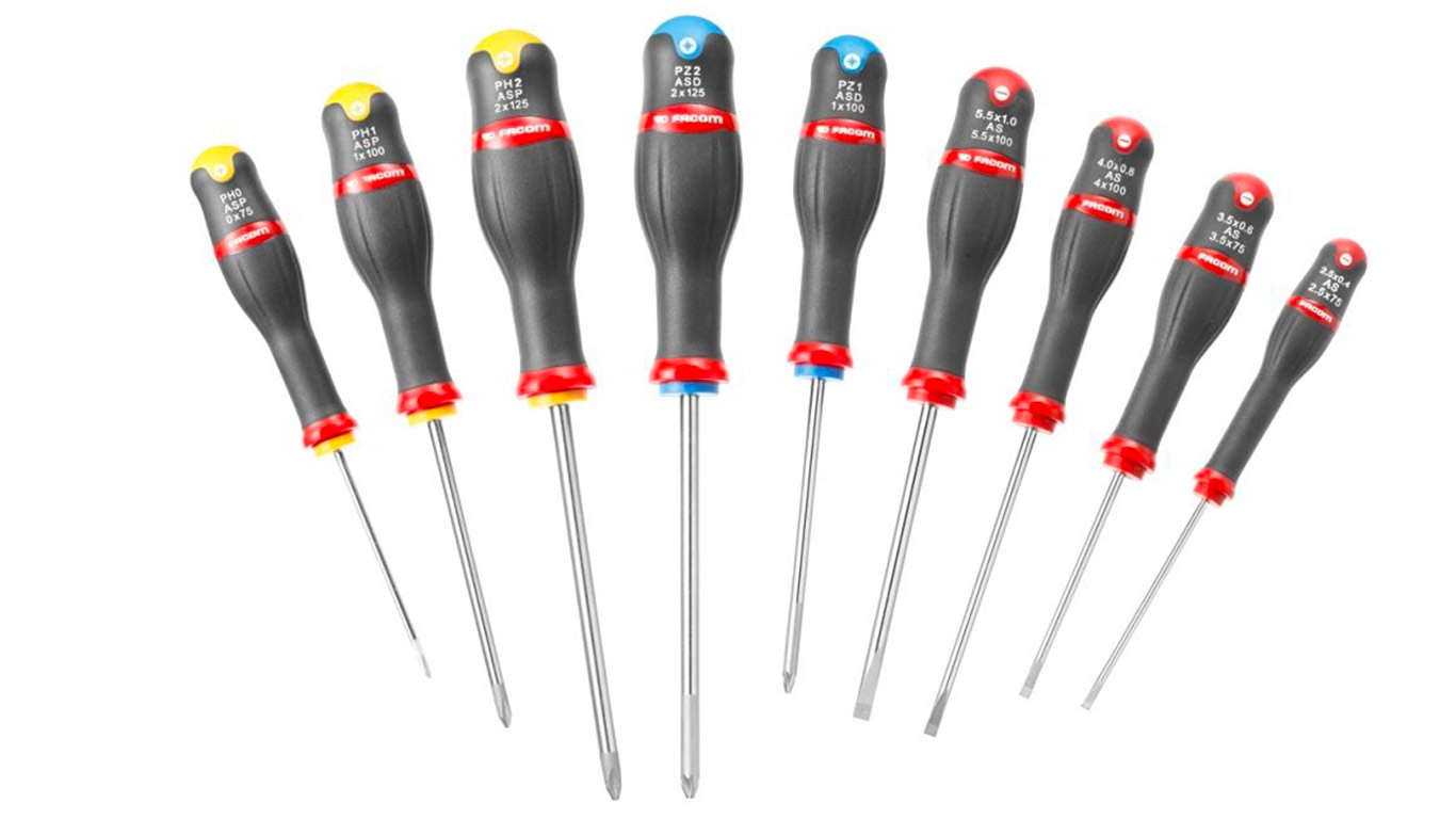 Facom AS.9PG Coffret de 9 tournevis Facom AS.9PG Coffret de 9 tournevis