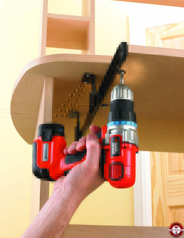 Perceuse-visseuse sans fil EGBL108K Black&Decker prix pas cher Perceuse-visseuse sans fil EGBL108K Black&Decker