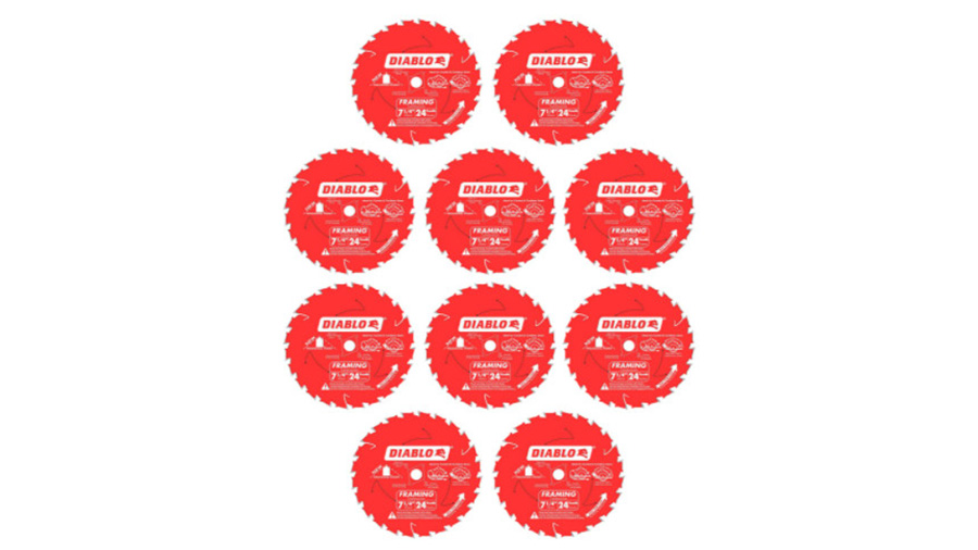 Lame de scie à charpentier Freud D0724A Diablo 24T ATB lot de 10 pièces