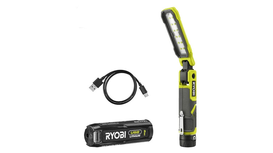 lampe de travail USB Lithium 4V RLI4-120G Ryobi lampe de travail USB Lithium 4V RLI4-120G Ryobi