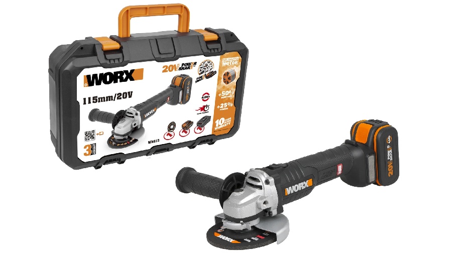 Meuleuse d'angle sans fil WORX 115 mm x 22,2 mm WX813