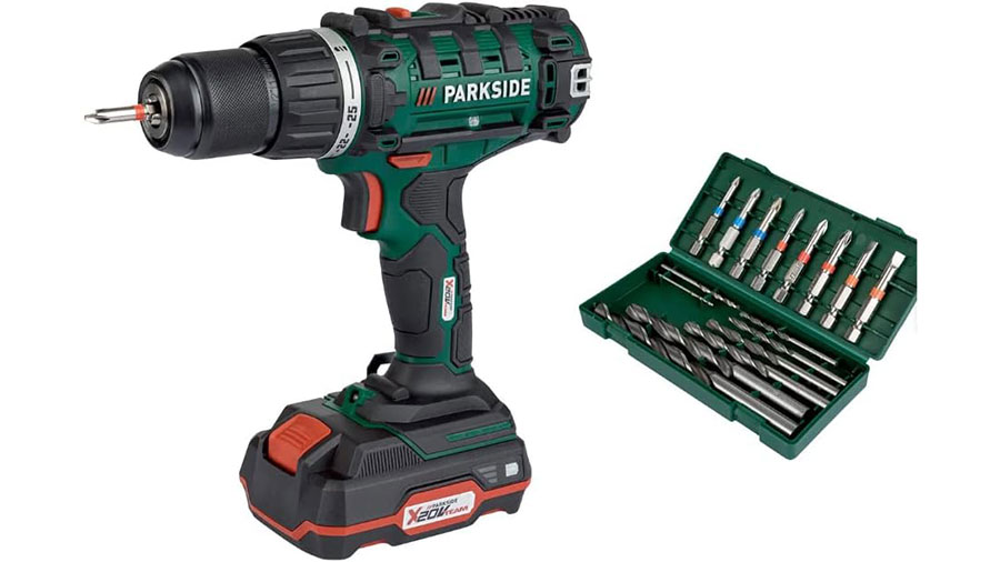 perceuse sans fil PABS 20 Li E6 Parkside