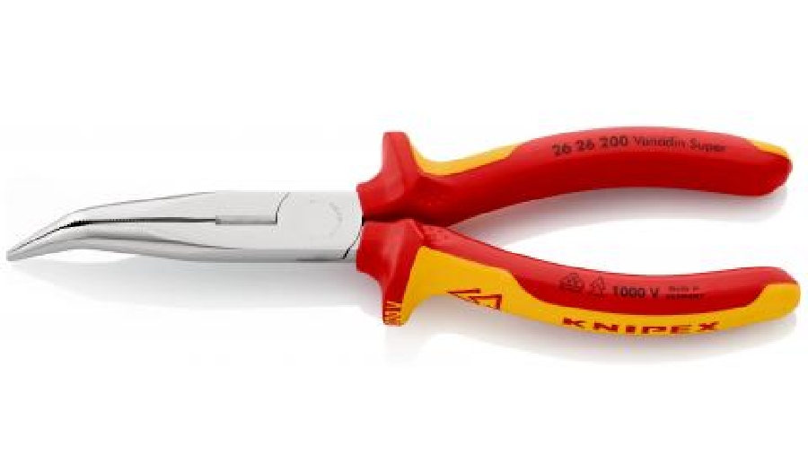 Pince à becs demi-ronds avec tranchant KNIPEX 26 26 200