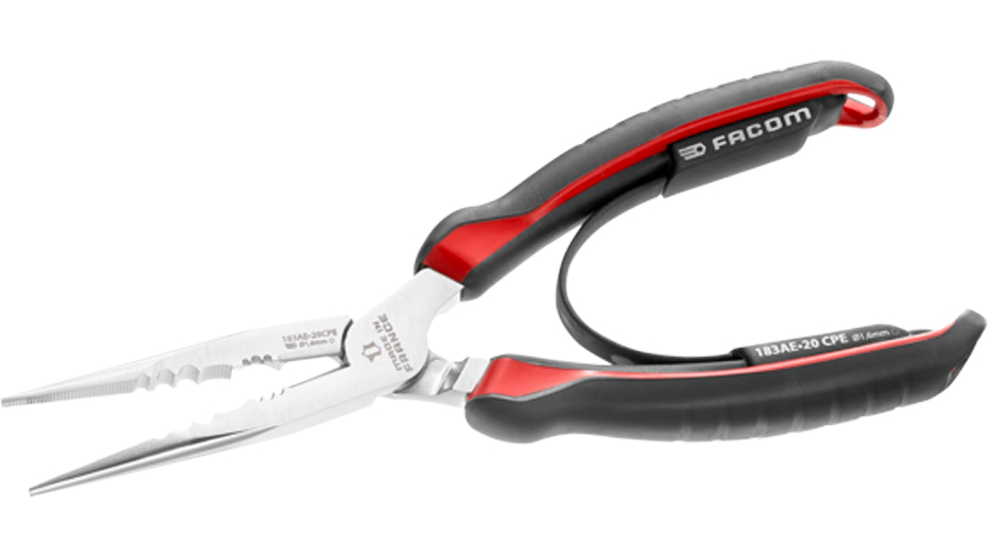 Pince 1/2 ronde à bec long effilé 183AE.20CPE Facom Pince 1/2 ronde à bec long effilé 183AE.20CPE Facom