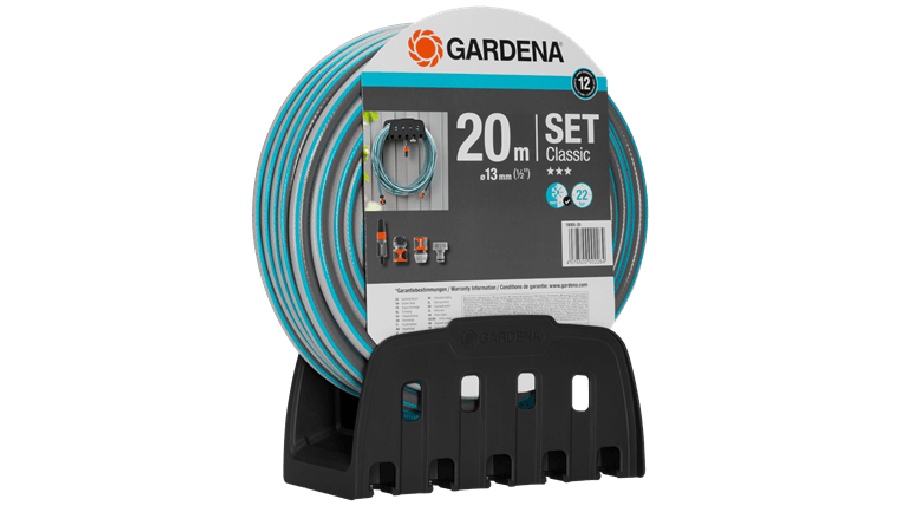 Porte tuyau mural avec tuyau Gardena 18005-20 Porte tuyau mural avec tuyau Gardena 18005-20