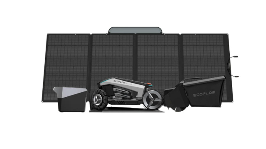 robot tondeuse Blade + kit de balayage, batterie et panneau solaire portable EcoFlow
