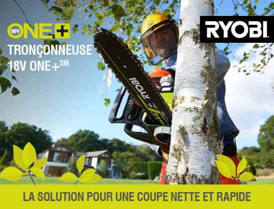 RCS18X3050F Ryobi : une tronçonneuse sans fil puissante, polyvalente et sûre