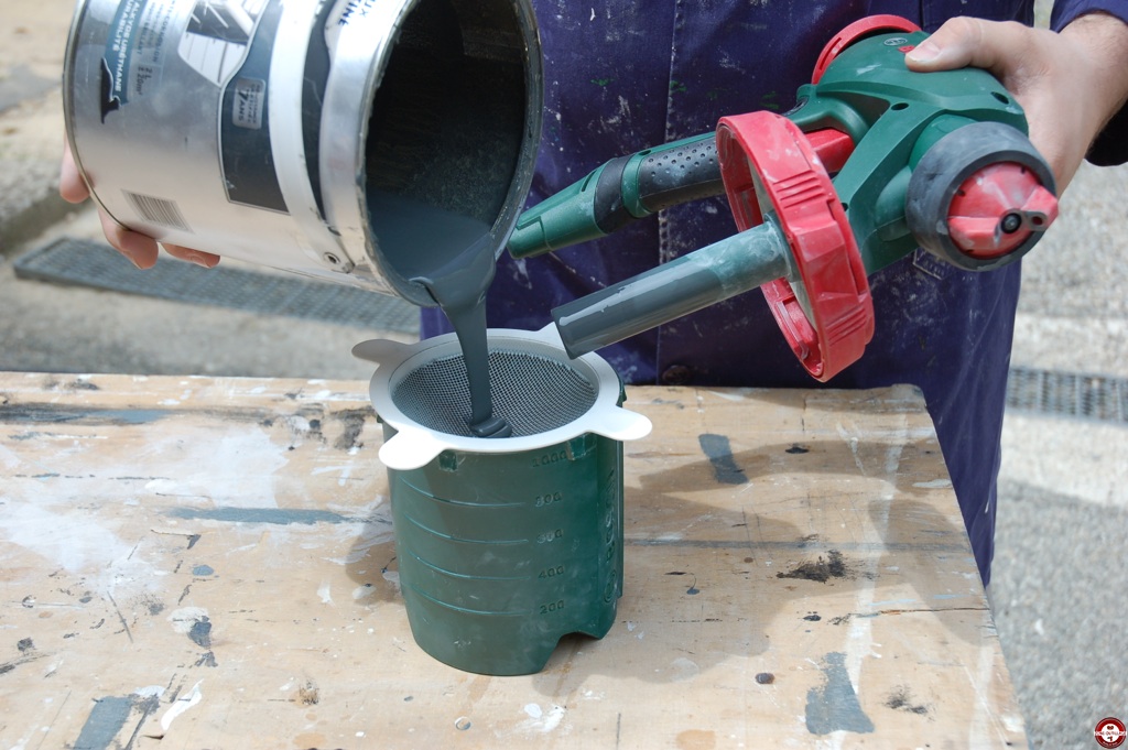 Pistolet à Peinture Bosch PFS 5000 E - 1200W, 2 Godets 1000ml, Buses Pour Peinture Murale, Lasures, Vernis - 11