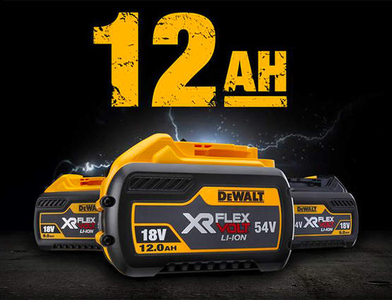 DEWALT présente sa première batterie XR FLEXVOLT 18/54V de 12.0 Ah DEWALT présente sa première batterie XR FLEXVOLT 18/54V de 12.0 Ah