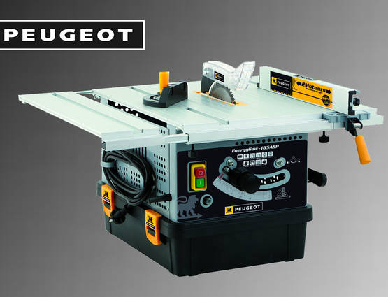 Nouvelle scie sur table Peugeot Outillage ENERGYSAW-165ASP avec aspiration intégrée 