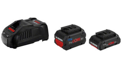 Pack de batteries et chargeur Bosch batterie ProCORE18V 4.0Ah + 1 batterie ProCORE18V 5.5Ah + chargeur GAL 1880 CV Professional 1600A0214A