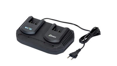 Chargeur rapide double 20 V R-BAT20 Ribimex PRBAT20/CHX2