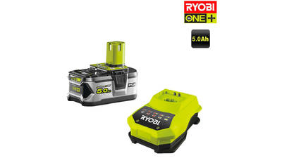 Pack de 1 batteries RYOBI 18V OnePlus 5.0Ah Lithium-ion - 1 chargeur rapide RBC18L50