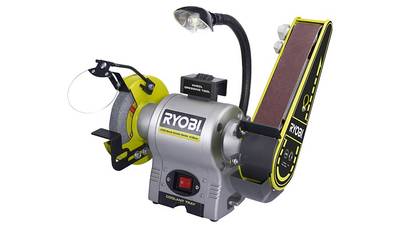 Avis et test du Touret à bande et à disque Ryobi RBGL650G pas cher Avis et test du Touret à bande et à disque Ryobi RBGL650G pas cher