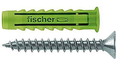 cheville à quadruple expansion Fischer SX Green 524866 4,5 x 40 mm 