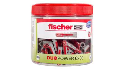 Cheville bi-matière FISCHER DUOPOWER 6x30 mm Round box Cheville bi-matière FISCHER DUOPOWER 6x30 mm Round box