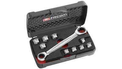 Coffret de clé polygonale à cliquet 11 en 1 Facom 464.J1PG