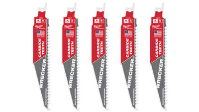 lames de scie sabre Milwaukee WRECKER TCT 150 48005541 5 pièces lames de scie sabre Milwaukee WRECKER TCT 150 48005541 5 pièces