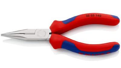 Pince à becs demi-ronds avec tranchant KNIPEX 25 05 140