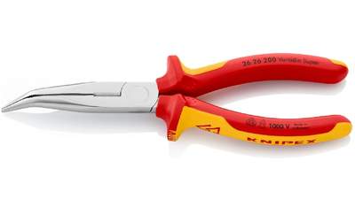 Pince à becs demi-ronds avec tranchant KNIPEX 26 26 200 SB