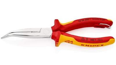 Pince à becs demi-ronds avec tranchant KNIPEX 26 26 200 T Pince à becs demi-ronds avec tranchant KNIPEX 26 26 200 T
