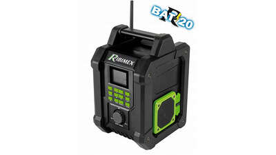 radio de chantier à batterie PRBAT20/RAD Ribimex