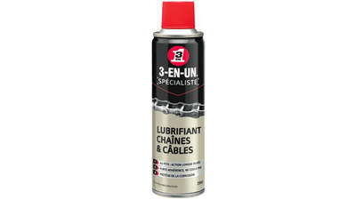 Spray lubrifiant spécialiste lubrifiant chaînes et câbles 3-EN-UN