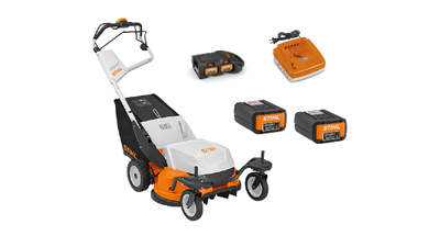 Tondeuse professionnelle sur batterie STIHL PACK RMA 765 V AVEC ADA 700 ET 2x AP 300 S ET AL 500