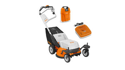 Tondeuse professionnelle sur batterie STIHL PACK RMA 765 V AVEC AR 3000 L ET AL 500