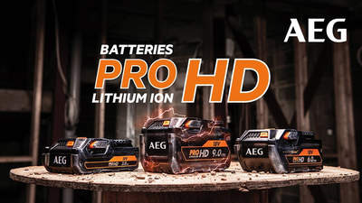 Plus de puissance et d'autonomie avec les nouvelles batteries AEG PROHD