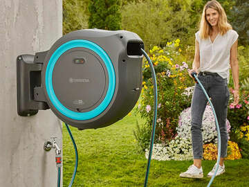 Dévidoir automatique mural sur batterie PowerRoll XXL 40/18V P4A Gardena 