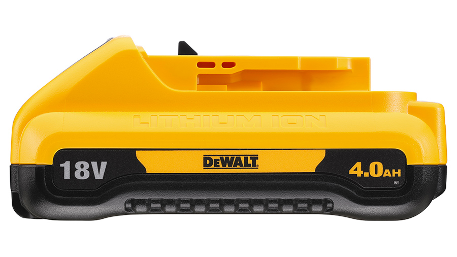 Nouvelle batterie compacte haute capacité XR 18V 4,0 Ah DEWALT Nouvelle batterie compacte haute capacité XR 18V 4,0 Ah DEWALT