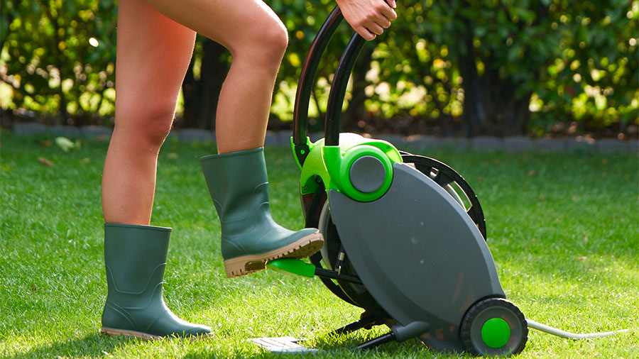 dévidoir automatique Acquafoot PRDP41 40 m à pédale Ribimex dévidoir automatique Acquafoot PRDP41 40 m à pédale Ribimex