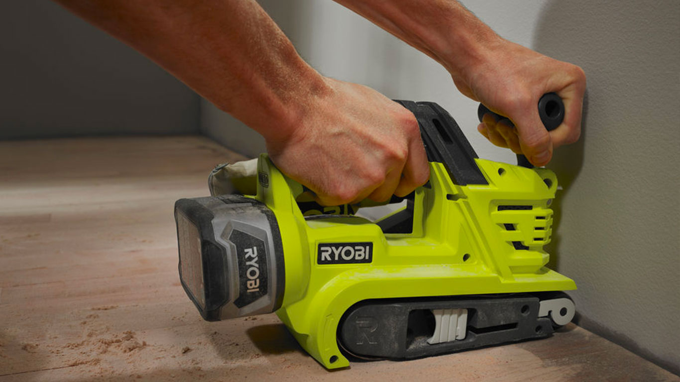 Ponceuse à bande Ryobi R18BS ONE + Ponceuse à bande Ryobi R18BS ONE +